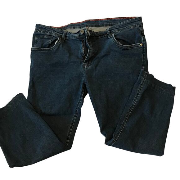 Blackwave Blue Classic Straight Leg Jeans Mens 36x30 - Picture 4 of 5